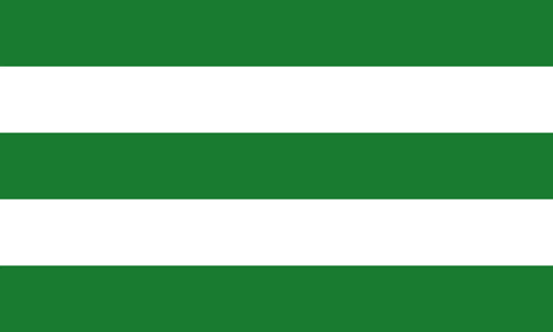 a green and white striped background that looks like a flag .
