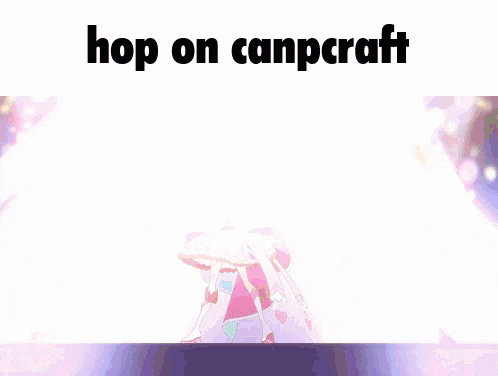 a picture of two girls dancing with the words hop on canpcraft