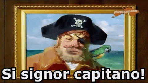 Si Signor Capitano Spongebob Pirata GIF - Yes Captain Spongebob Pirate GIFs