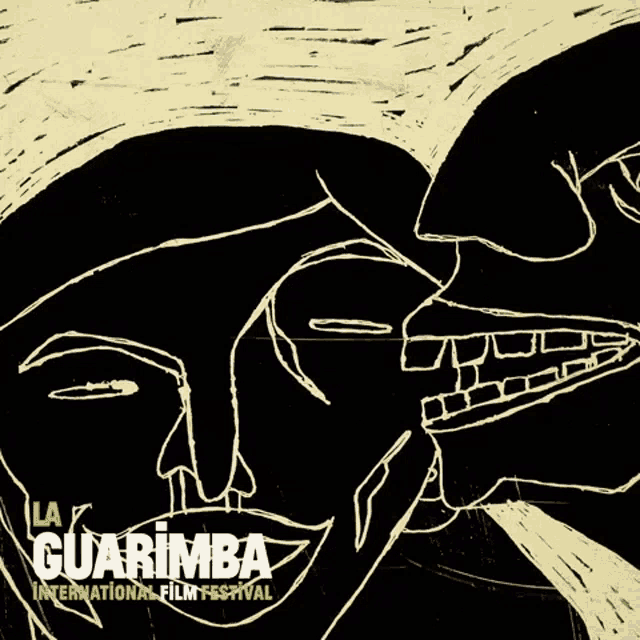 a poster for la guarimba international film festival shows a couple kissing