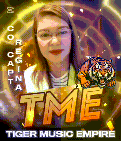 a poster for tiger music empire with a woman and a tiger on it