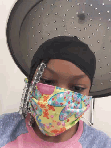 Face Mask Hair Done GIF - Face Mask Hair Done Black Woman GIFs