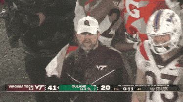 a virginia tech football game is being played