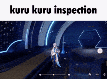 a screenshot of a video game with kuru kuru inspection written on it