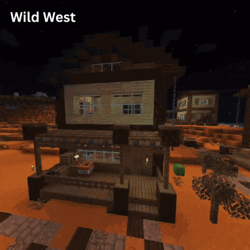 a screenshot of a game called wild west with a house in the foreground