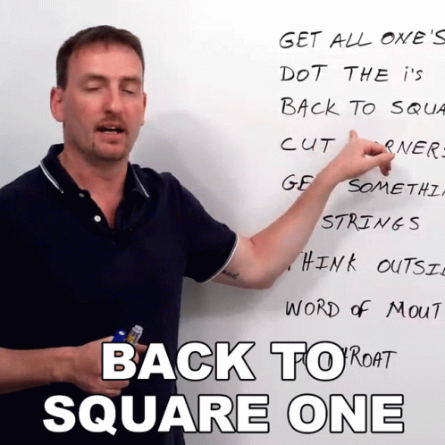 Back To Square One Learn English With Adam GIF - Back To Square One Learn English With Adam Back To The Beginning GIFs