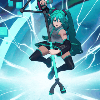 hatsune miku is holding a sword and has the number 03 on her arm