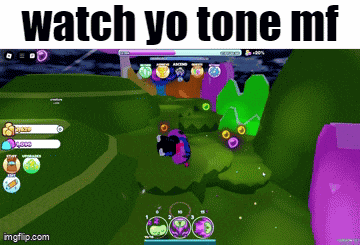 a screen shot of a video game with the words " watch yo tone mf "