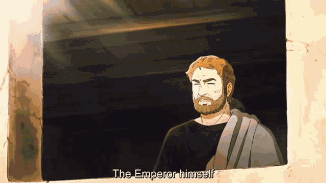 a cartoon of a man with the words the emperor himself written below him