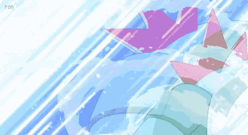 a cartoon drawing of a crocodile with a pink tail and a blue body