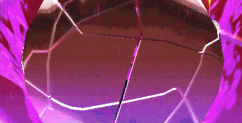 a purple and red background with a white circle in the middle .