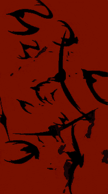 a drawing of a red circle with a white triangle in the middle