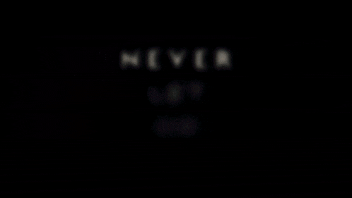 a black background with the words never let go written in white letters