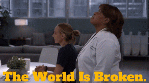 Greys Anatomy Miranda Bailey GIF - Greys Anatomy Miranda Bailey The World Is Broken GIFs