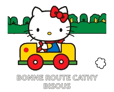 Hello Kitty Driving GIF - Hello Kitty Driving GIFs