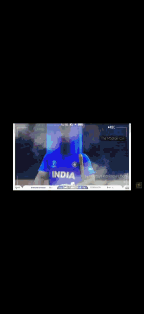 a screen shows a lightning bolt and the word india