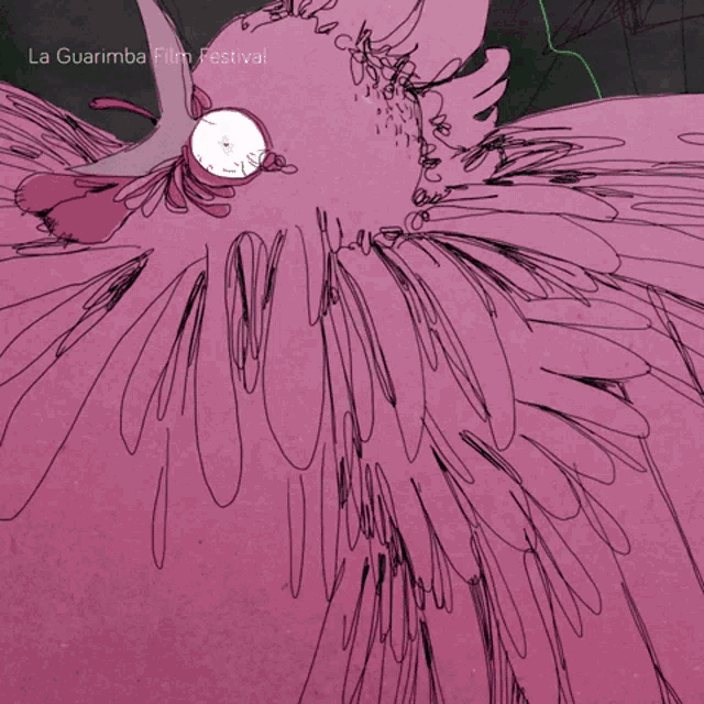a poster for the la guarimba film festival with a drawing of a moth