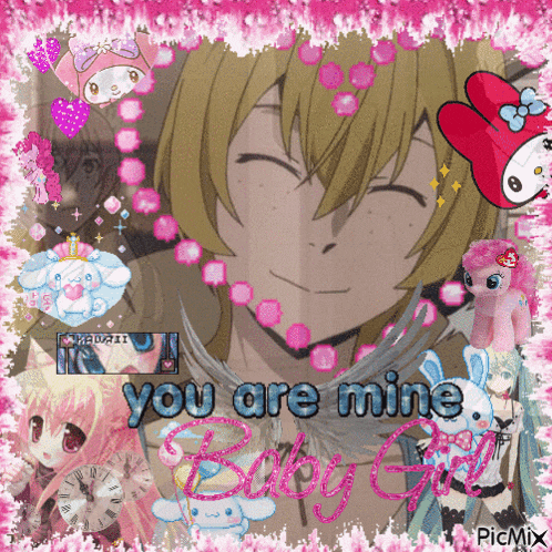 a picture of a boy with the words you are mine baby girl