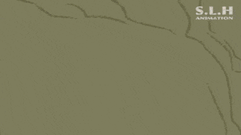 a purple light is coming out of a white circle on a brown background .