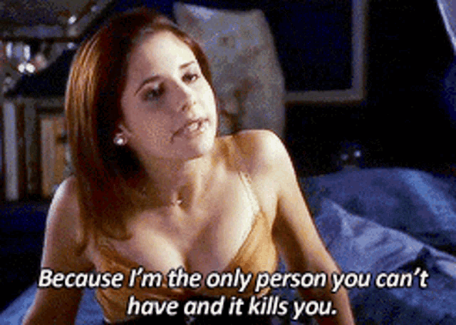 Because Im The Only It Kills You GIF - Because Im The Only It Kills You Sarah Michelle Gellar GIFs