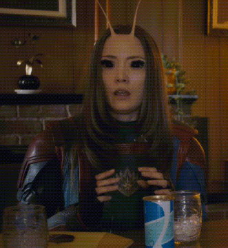 Pom Klementieff Funny Face GIF - Pom Klementieff Funny Face Mantis GIFs