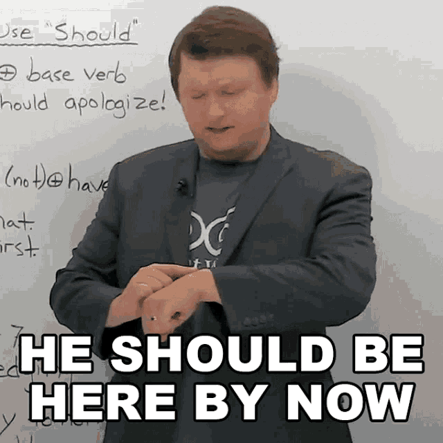 He Should Be Here By Now Alex GIF - He Should Be Here By Now Alex Engvid GIFs