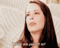 a woman with long hair is asking where are you off to
