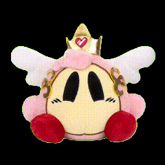 a cartoon character with wings and a crown on his head