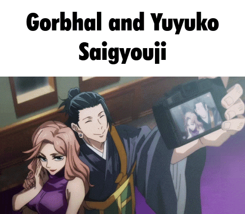 gorbhal and yuyuko saigyouji are taking a selfie