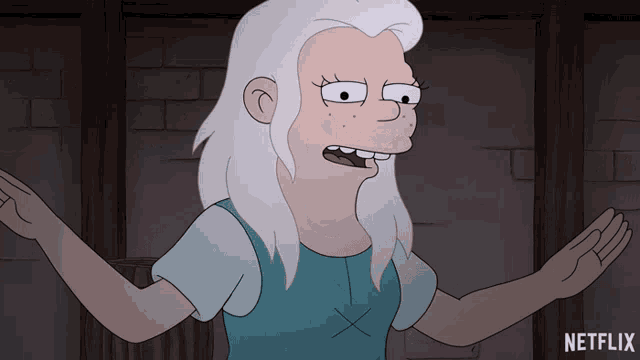 a cartoon character with a netflix logo on the bottom right