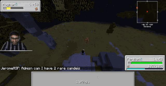 a screenshot of a video game shows a man with glasses and the name magner on the screen