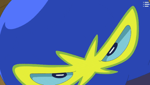 a blue and yellow background with a few white lines