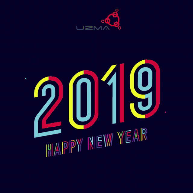 a colorful new year 's greeting card says happy new year