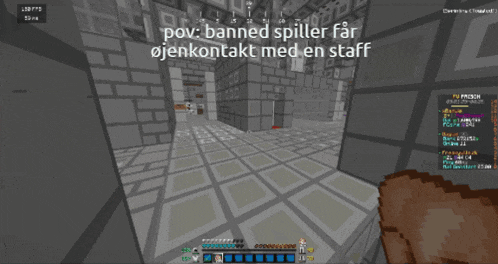 a screenshot of a video game that says pov banned spiller far