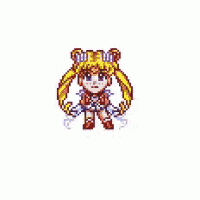 sailor moon is surrounded by flowers in a circle .
