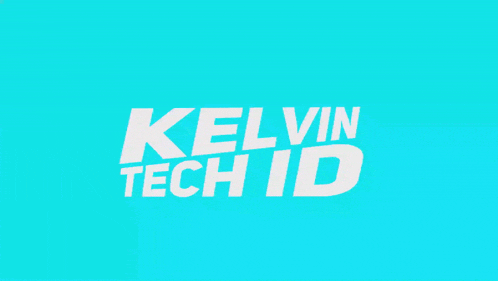 a blue background with the words kelvin tech id