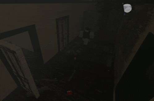 a screenshot of a video game shows a man in a black vest standing in a dark room