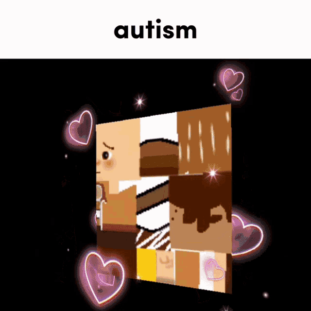 a picture of a person with the word autism on it