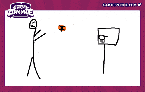 a drawing of a cartoon character with the words " gartic phone " on the bottom