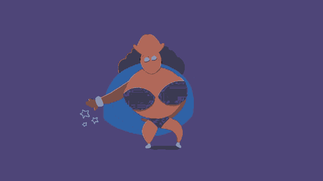 a cartoon illustration of a woman in a bikini and a cowboy hat