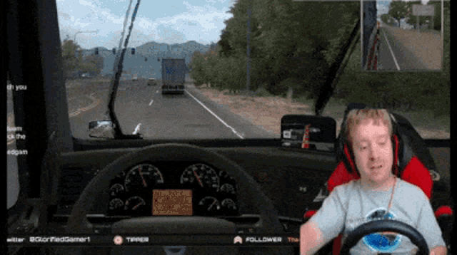 Glorified Gamer Truck Sim GIF - Glorified Gamer Truck Sim Close Call GIFs