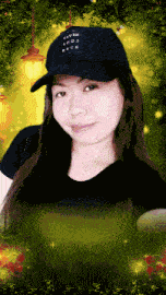 a pixelated image of a woman wearing a black hat that says ' given proof back ' on it