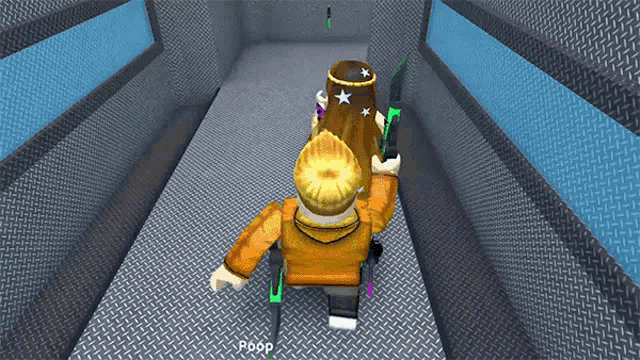 a person in a wheelchair in a video game that says ppop