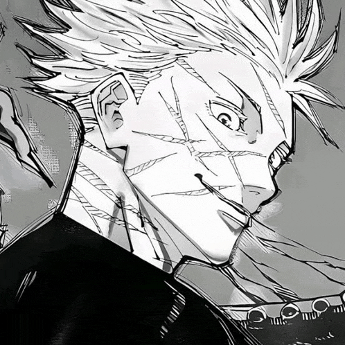 a black and white drawing of a man with a piercing in his ear