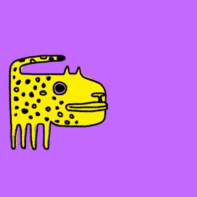 a cartoon drawing of a leopard with a fireball in its mouth