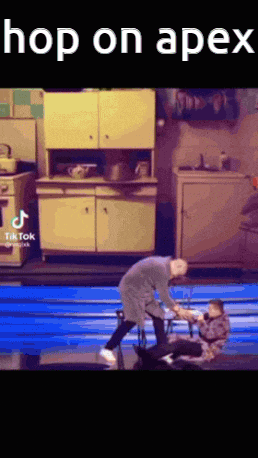 a video of a woman holding a child with the caption hop on apex .