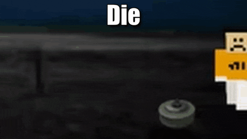 a large explosion with the words `` die '' above it .