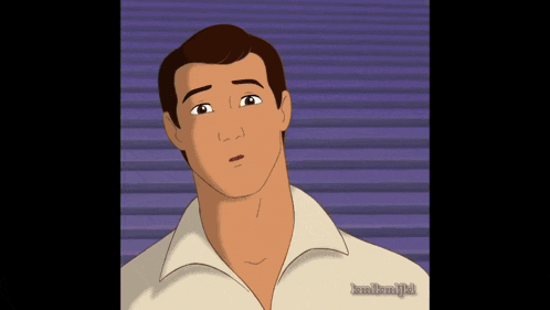 a cartoon drawing of a man with a white shirt and a purple background with the words jean-marie.net