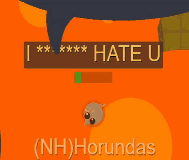 a screenshot of a game that says i *** hate u ( nh ) horundas