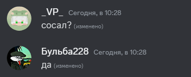 a screenshot of a conversation between vp and bulba228 at 10:28